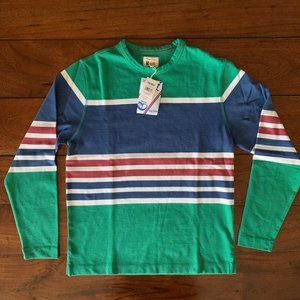 Todd Snyder x Champion Long Sleeve Engineered Stripe Tee Greenhouse Mens Size S